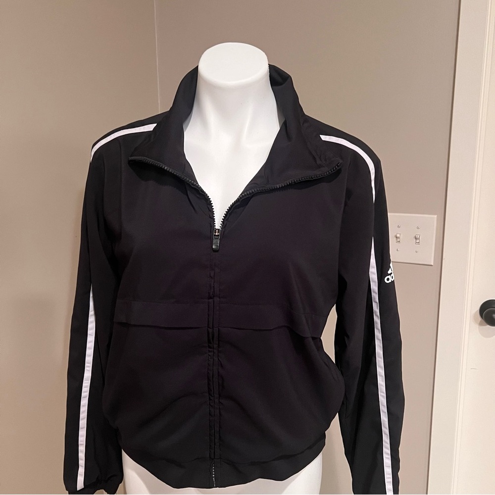Adidas Full Zip Lined Athletic Jacket